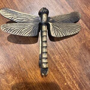 Antiqued Brass Dragonfly Door Knocker